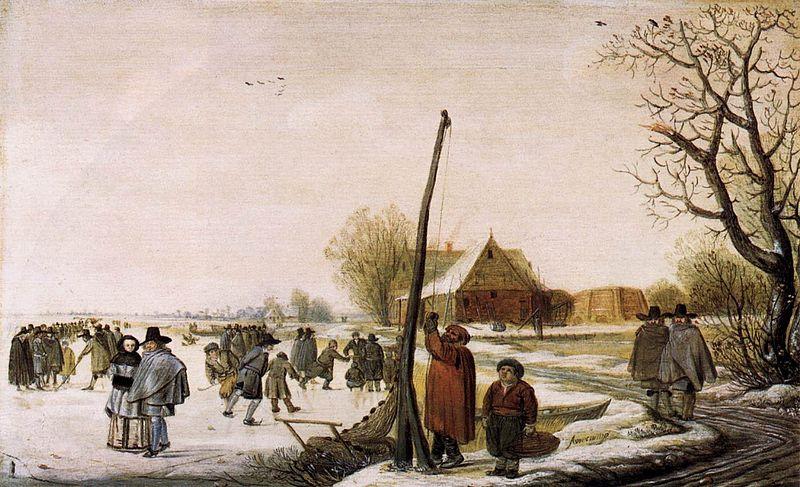 Barend Avercamp Landscape with Frozen River oil painting picture